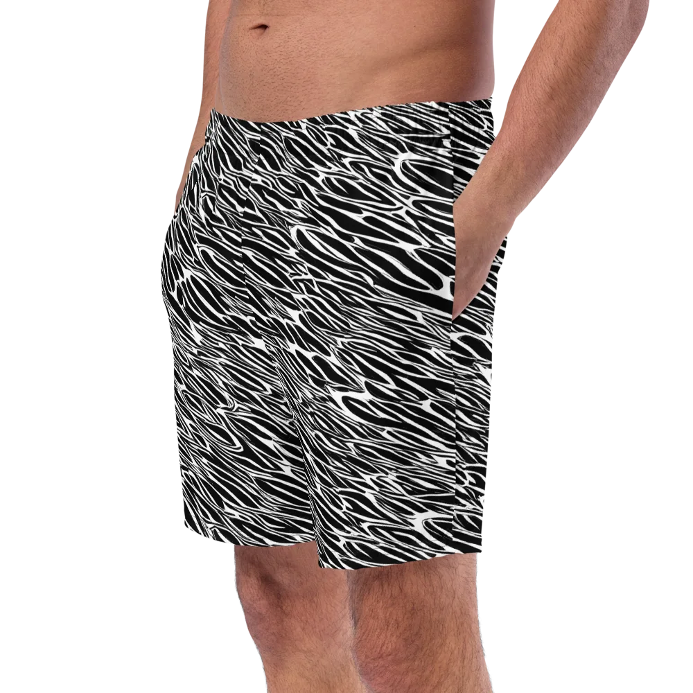 Zebra Voltage on Swim Trunks — Left Front