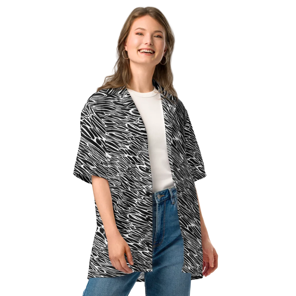 Zebra Voltage on Button Shirt — Front