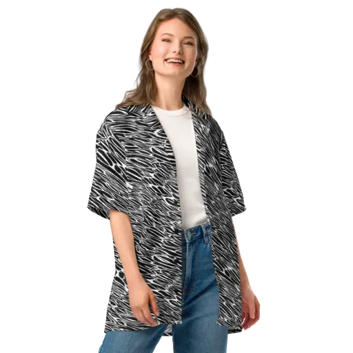 Zebra Voltage on a Button Shirt