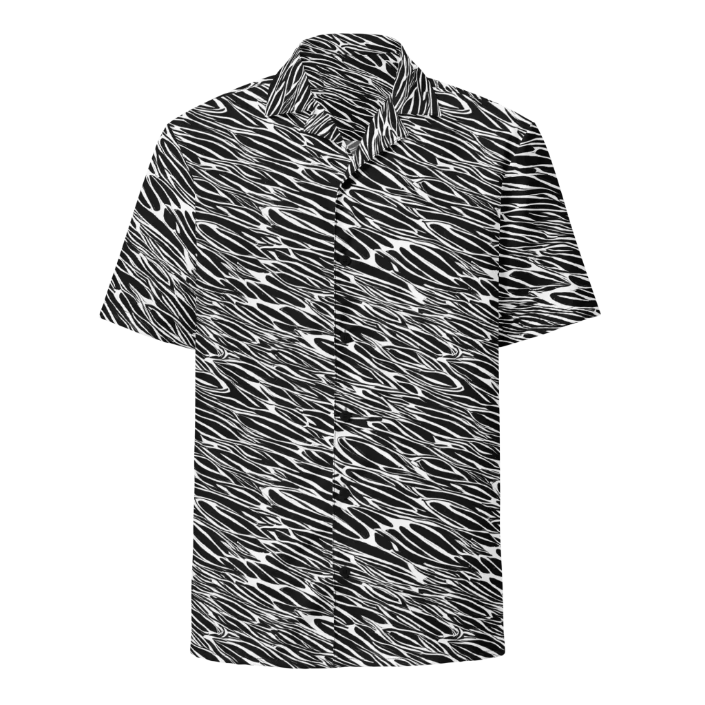 Zebra Voltage on Button Shirt — Front