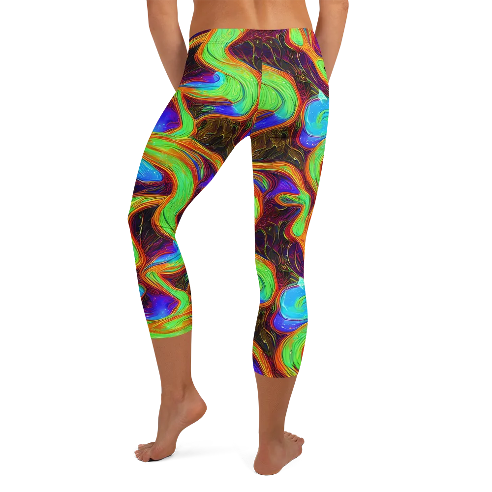 Arcane Flow on Capri Leggings — Back
