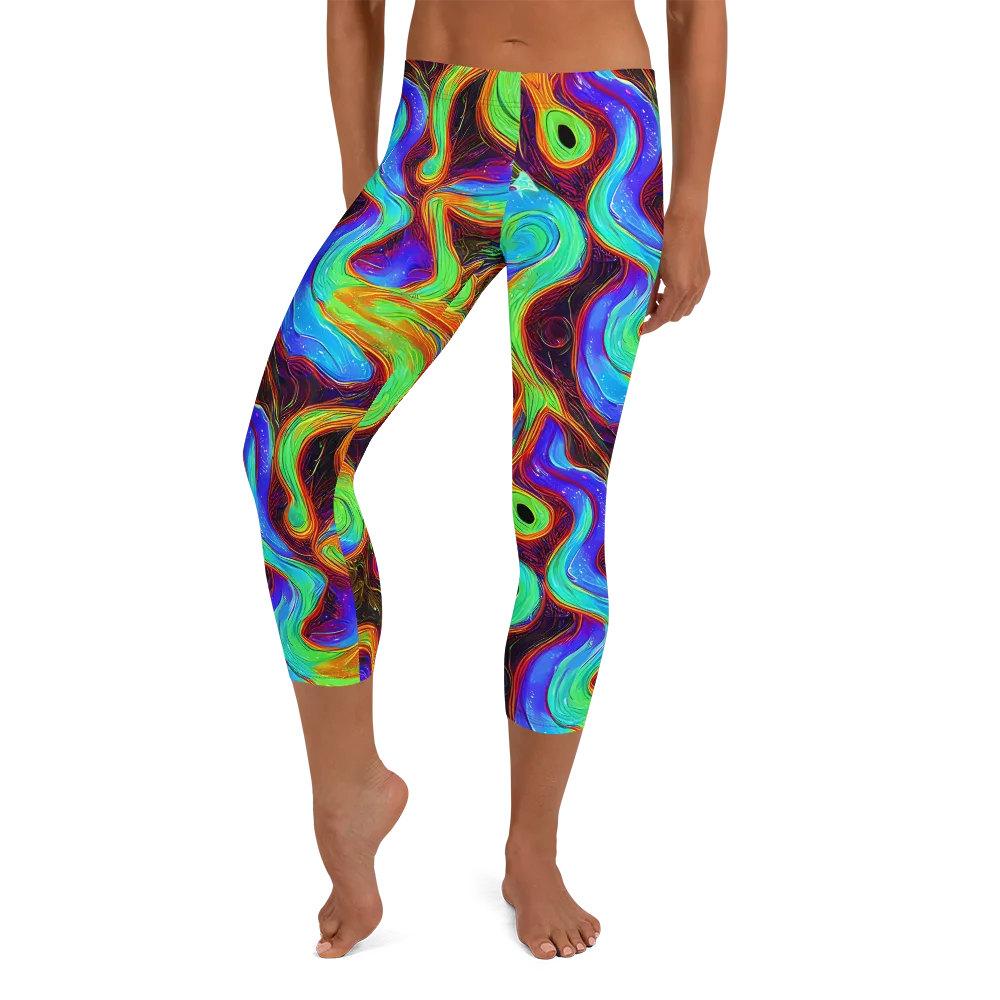 Arcane Flow on Capri Leggings — Front