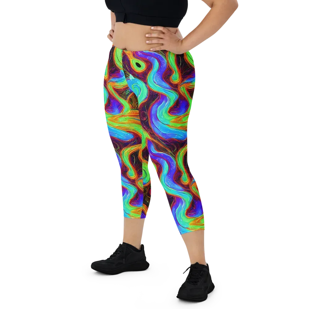 Arcane Flow on Capri Leggings — Front