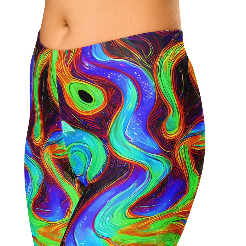 Arcane Flow on Capri Leggings — Zoomed-in