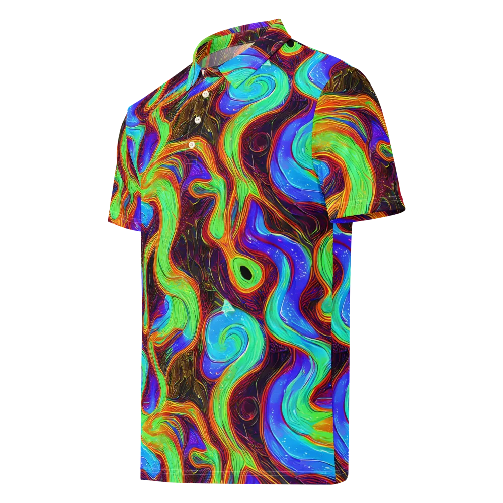 Arcane Flow on Men's Slim Fit Polo Shirt — Left Front