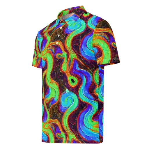 Arcane Flow on a Men's Slim Fit Polo Shirt