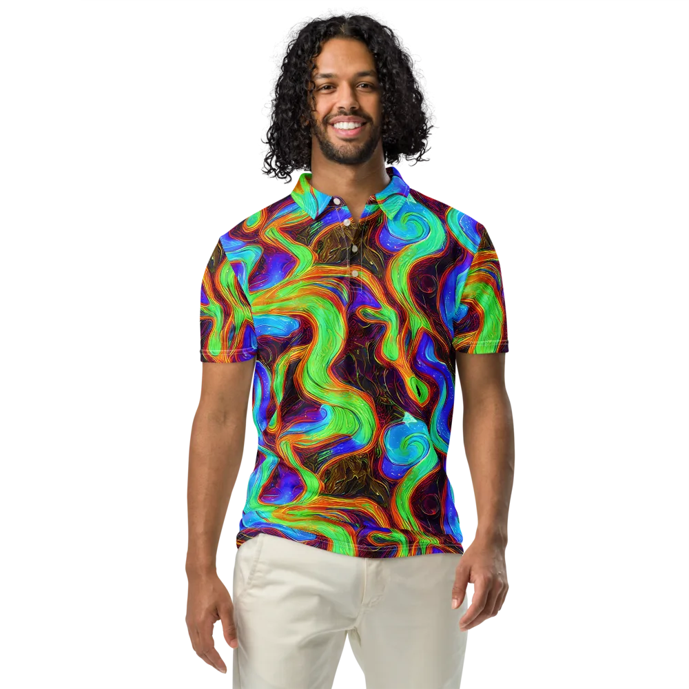 Arcane Flow on Men's Slim Fit Polo Shirt — Front