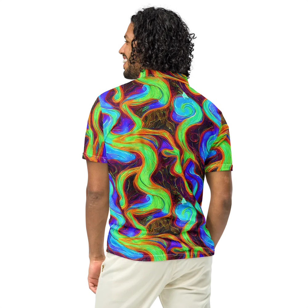 Arcane Flow on Men's Slim Fit Polo Shirt — Back