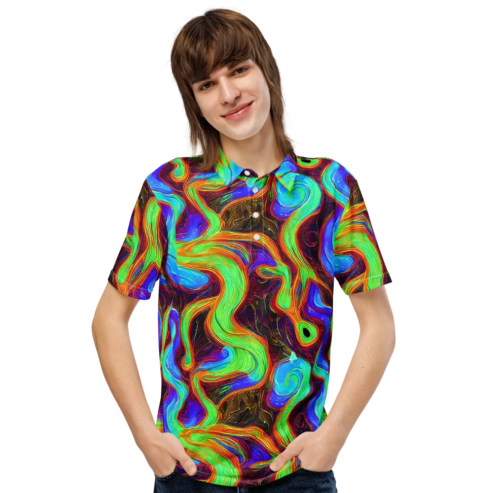 Arcane Flow on Men's Slim Fit Polo Shirt — Front