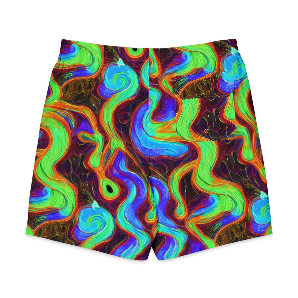 Arcane Flow on Men's Board Shorts — Back