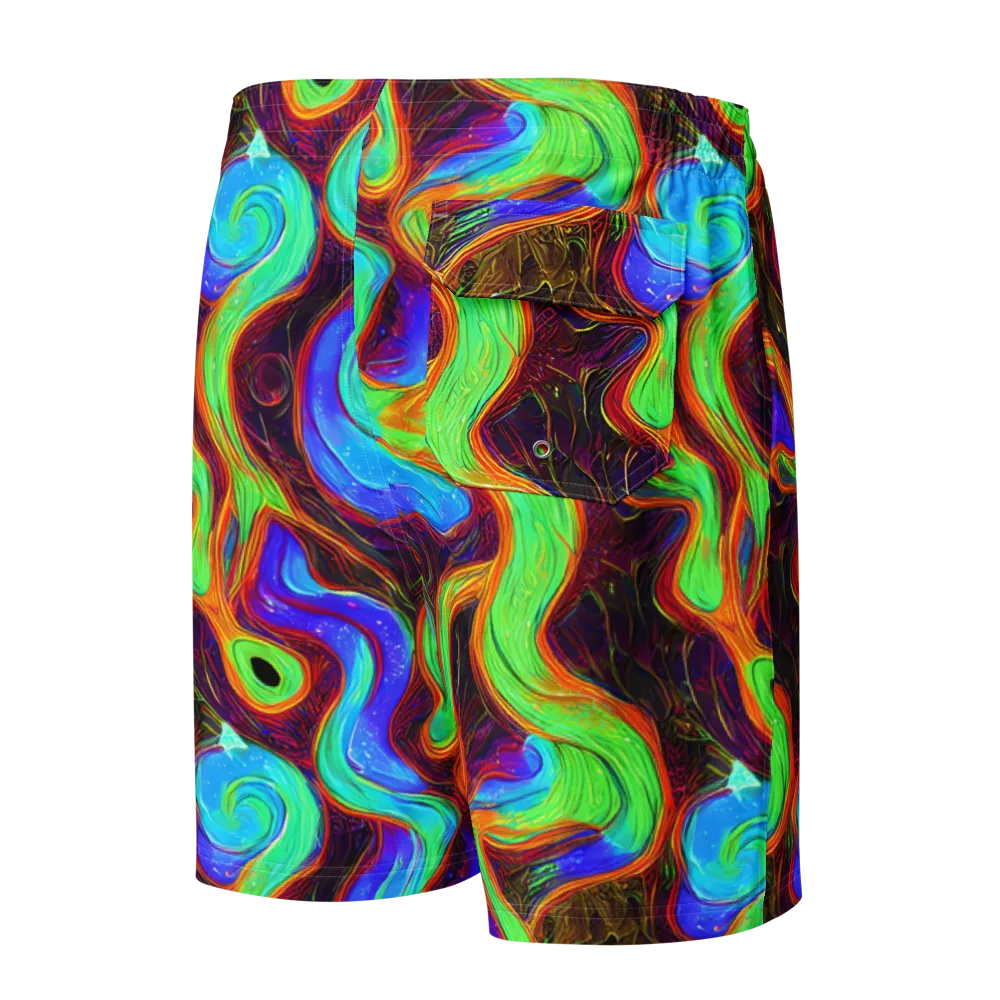 Arcane Flow on Men's Board Shorts — Back