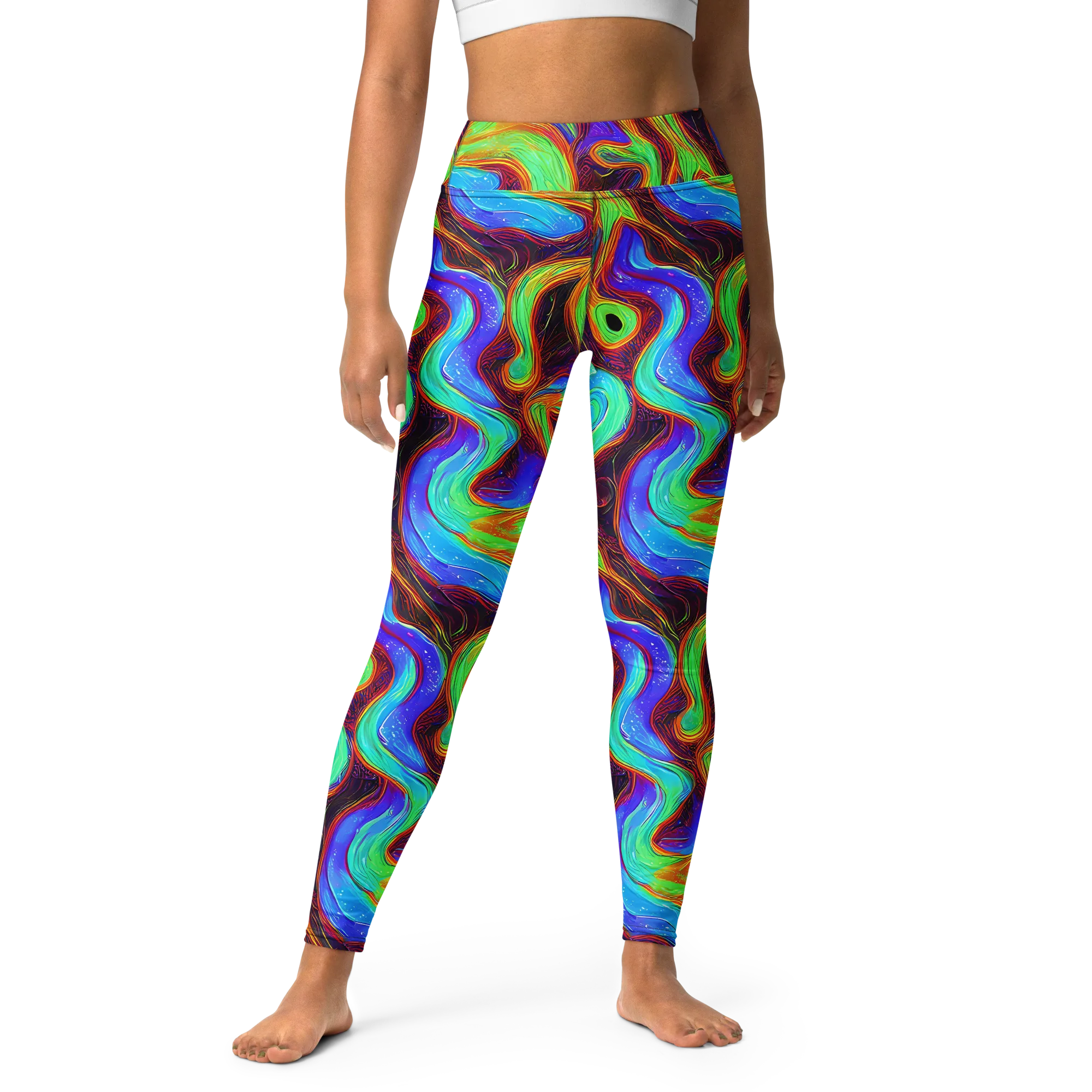 Arcane Flow on Yoga Leggings — Front