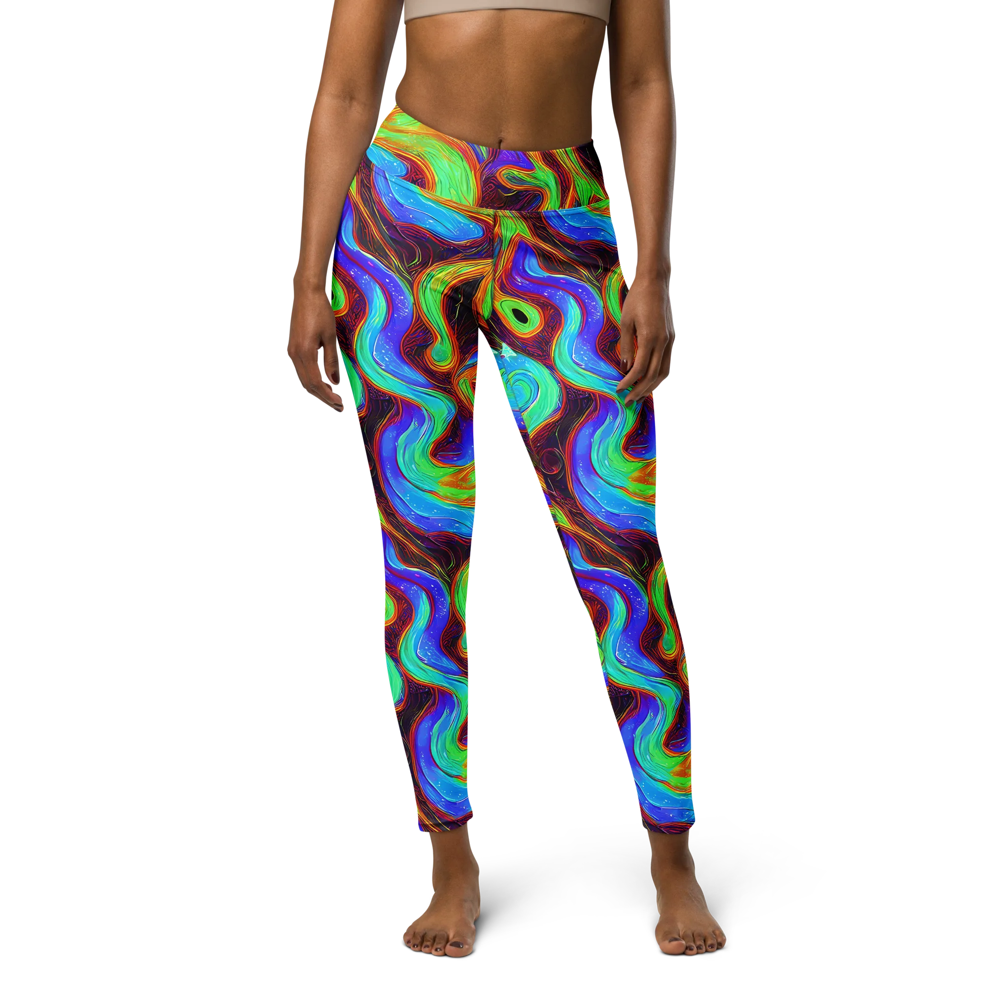 Arcane Flow on Yoga Leggings — Front