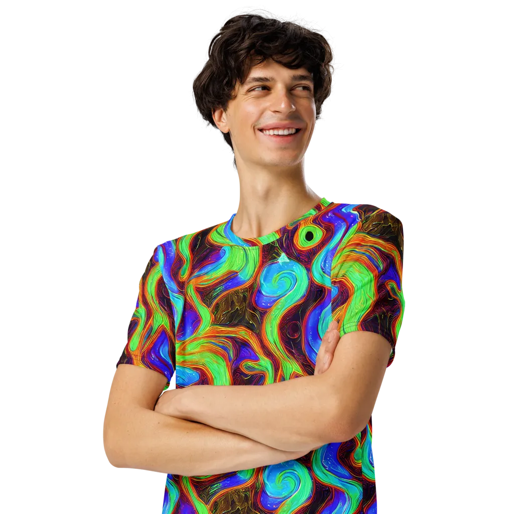 Arcane Flow on Men's Crew Neck T-Shirt — Left Front
