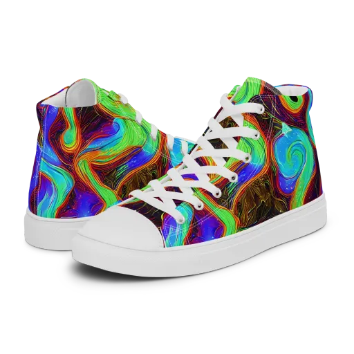 Arcane Flow on a Men's High Top Canvas Shoes