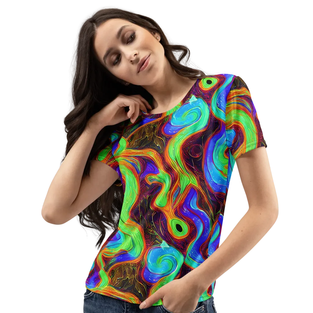 Arcane Flow on Women's Crew Neck T-Shirt — Left Front