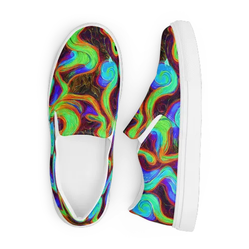 Arcane Flow on a Men's Slip-On Canvas Shoes