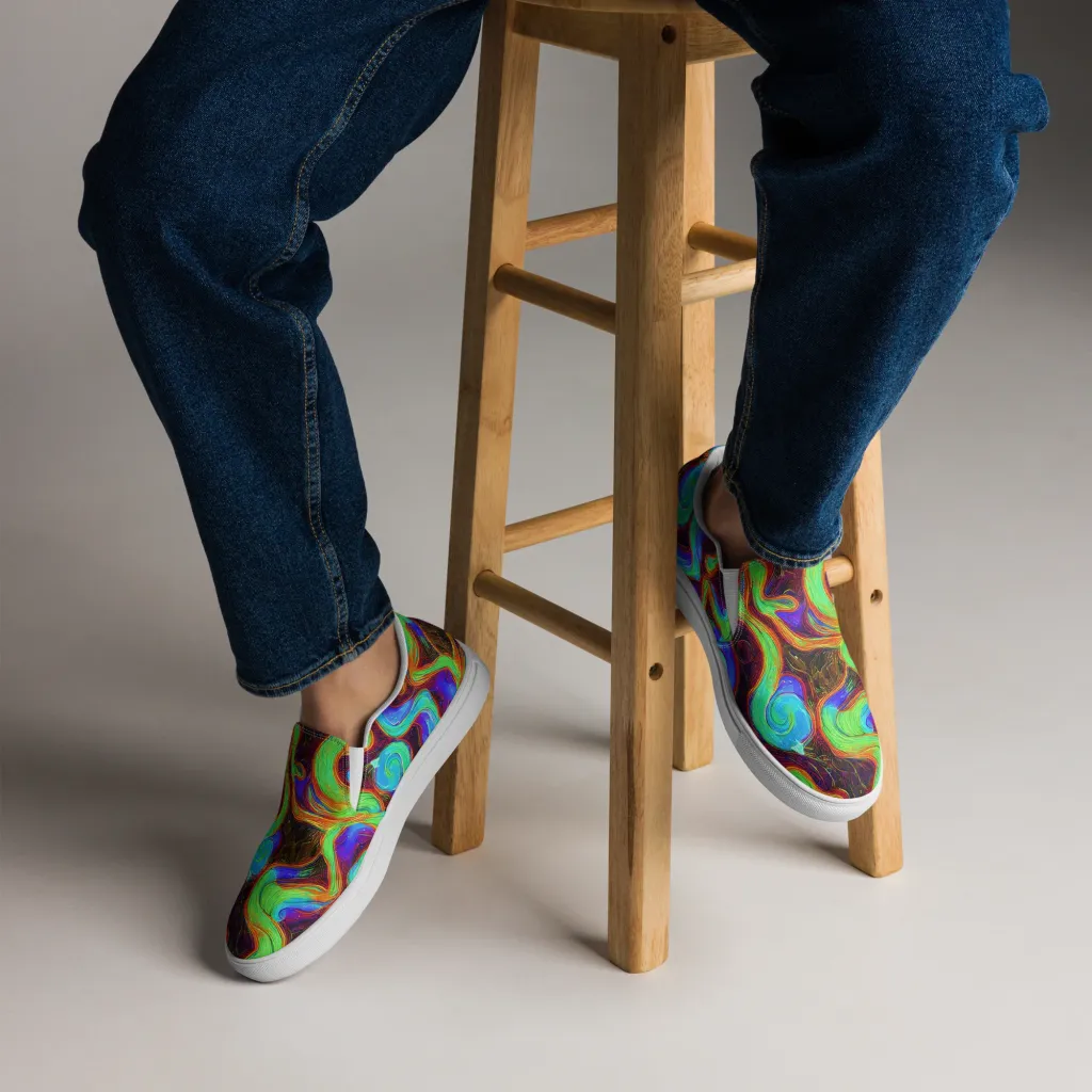 Arcane Flow on Men's Slip-On Canvas Shoes — Front