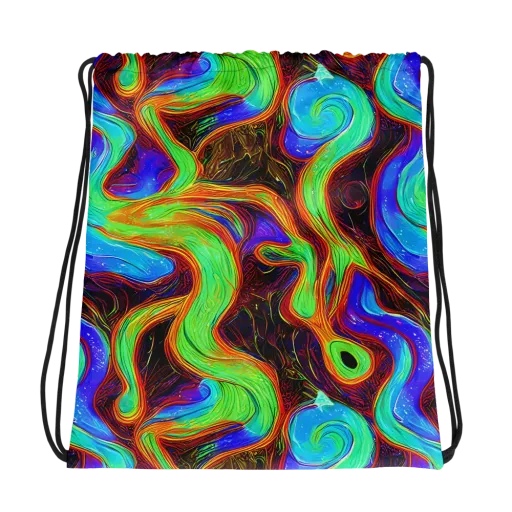 Arcane Flow on a Drawstring Bag