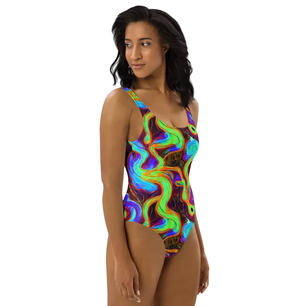 Arcane Flow on One-Piece Swimsuit — Right
