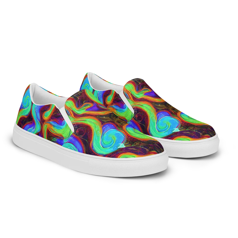 Arcane Flow on Women's Slip-On Canvas Shoes — Right Front