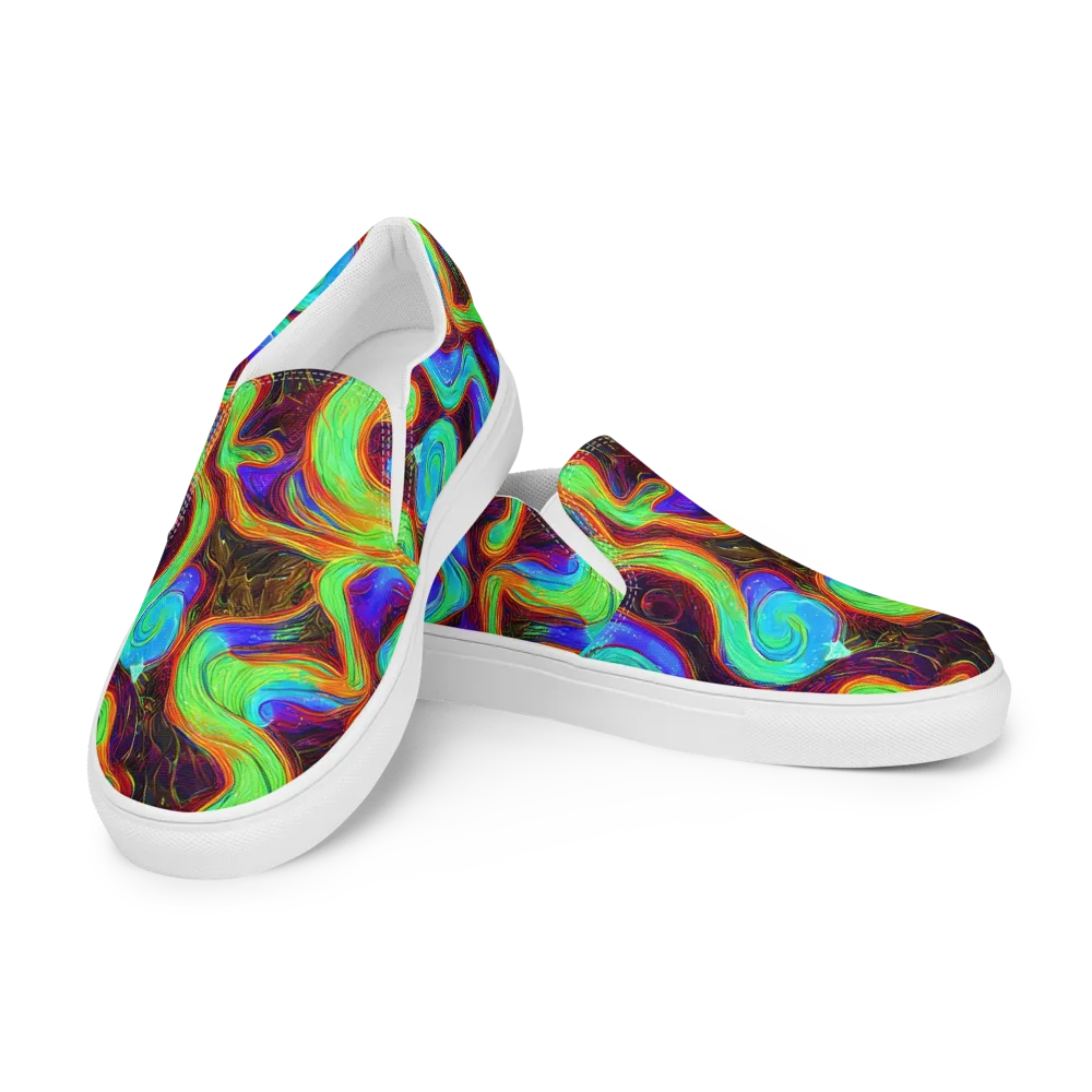 Arcane Flow on Women's Slip-On Canvas Shoes — Left Front