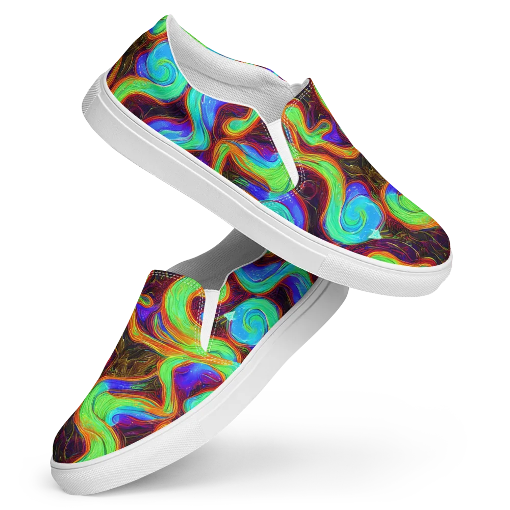 Arcane Flow on Women's Slip-On Canvas Shoes — Front