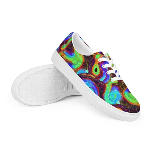 Arcane Flow on a Men's Lace-Up Canvas Shoes