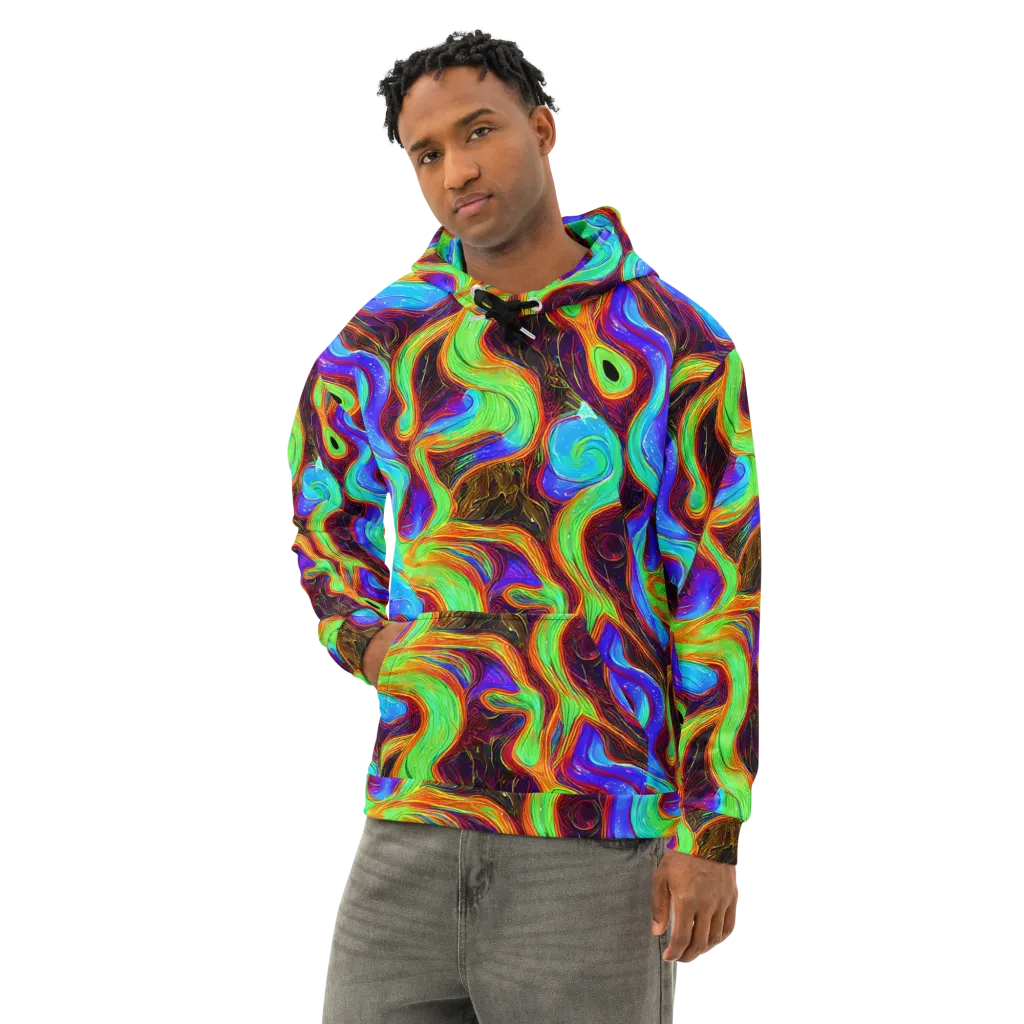 Arcane Flow on Cotton Hoodie — Left Front