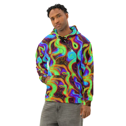 Arcane Flow on a Cotton Hoodie