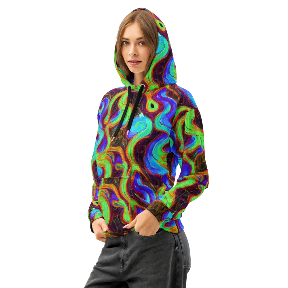 Arcane Flow on Cotton Hoodie — Left Front
