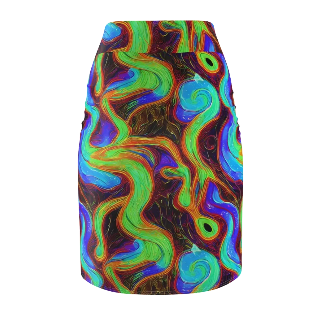 Arcane Flow on Pencil Skirt — Back
