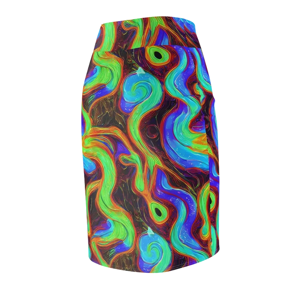 Arcane Flow on Pencil Skirt — Back Side