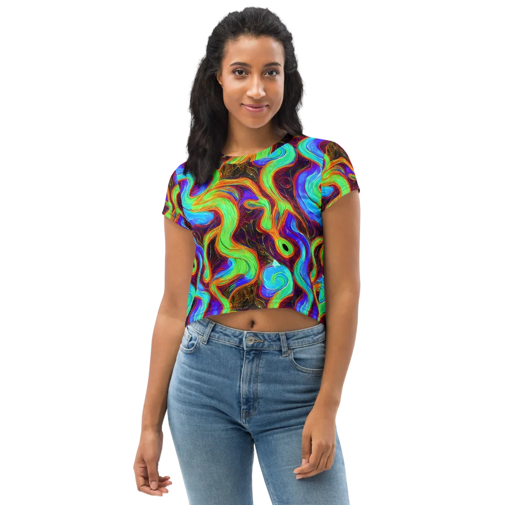 Arcane Flow on Crop Tee — Front