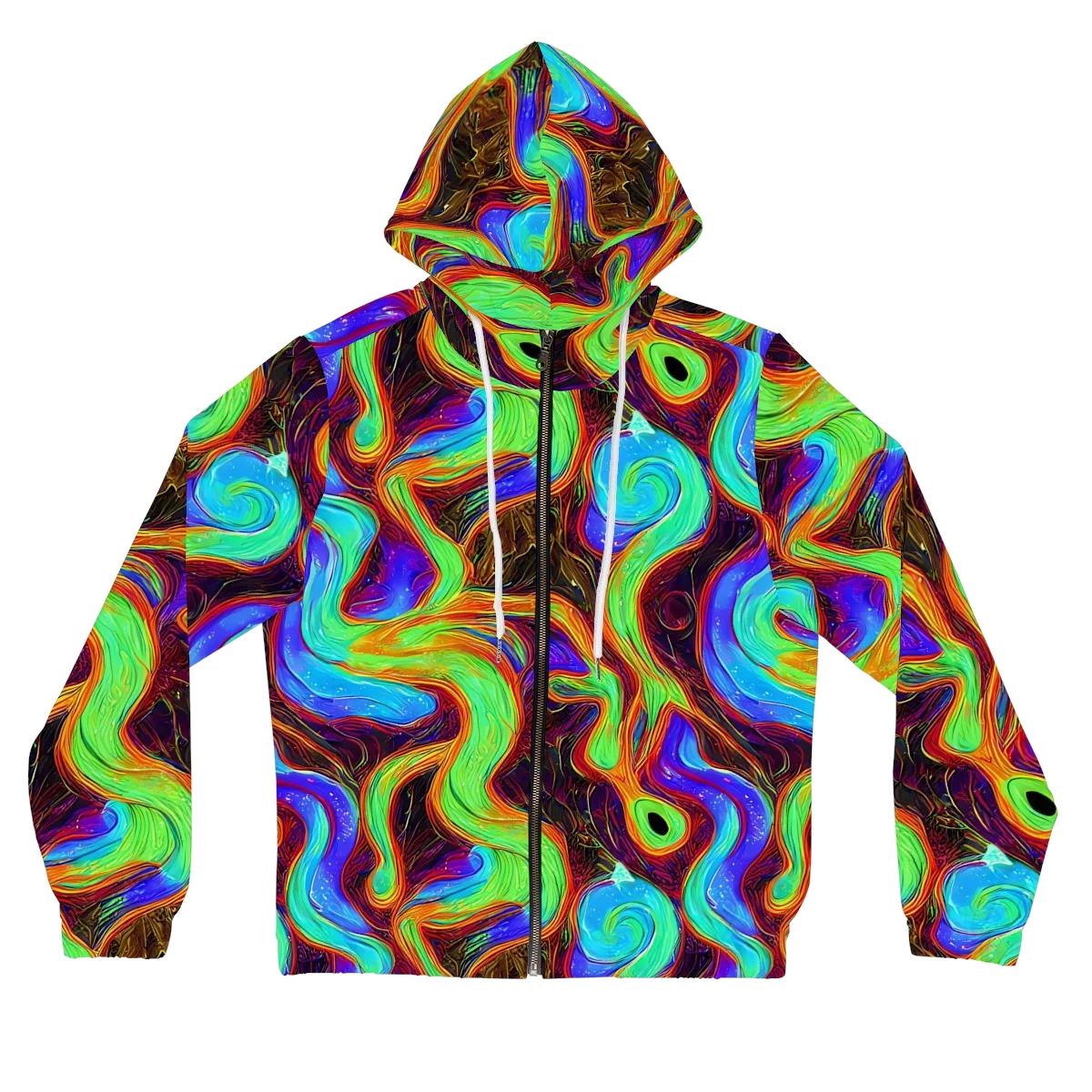 Arcane Flow on Women's Full-Zip Hoodie — Front