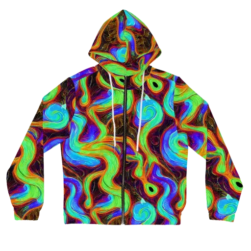 Arcane Flow on a Women's Full-Zip Hoodie