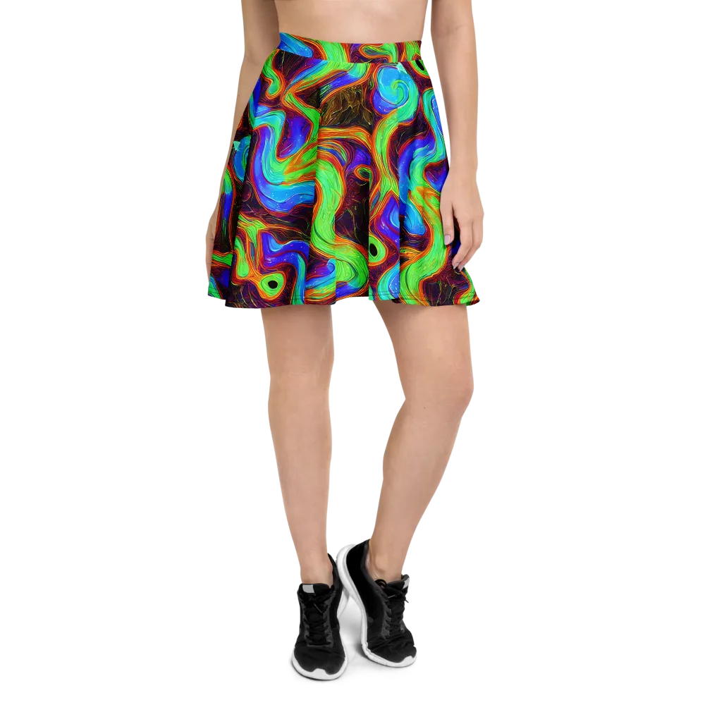Arcane Flow on Skater Skirt — Front