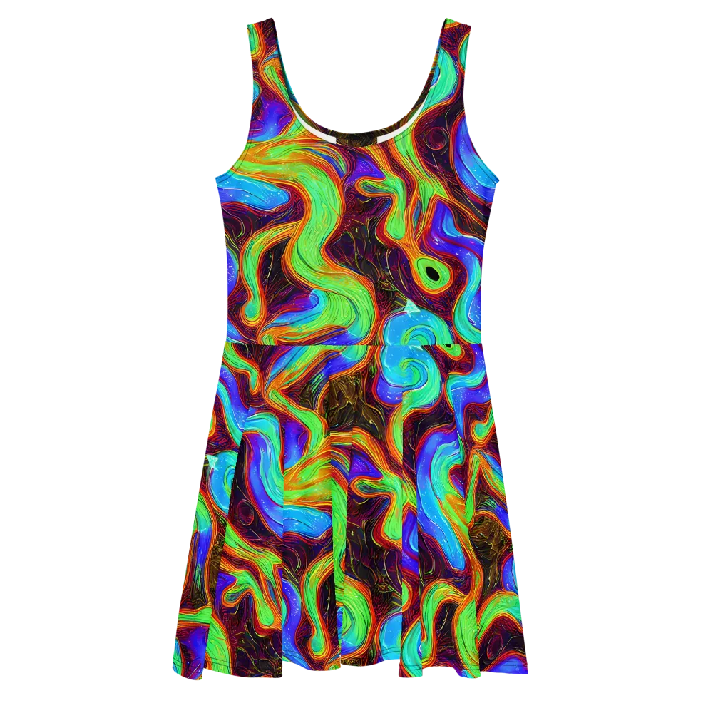 Arcane Flow on Skater Dress — Front
