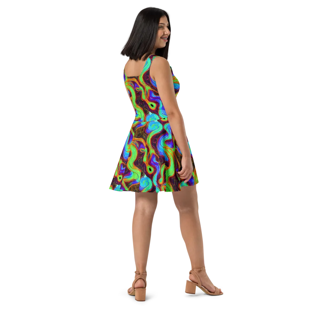 Arcane Flow on Skater Dress — Right