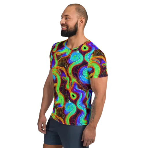 Arcane Flow on a Men's Athletic T-Shirt