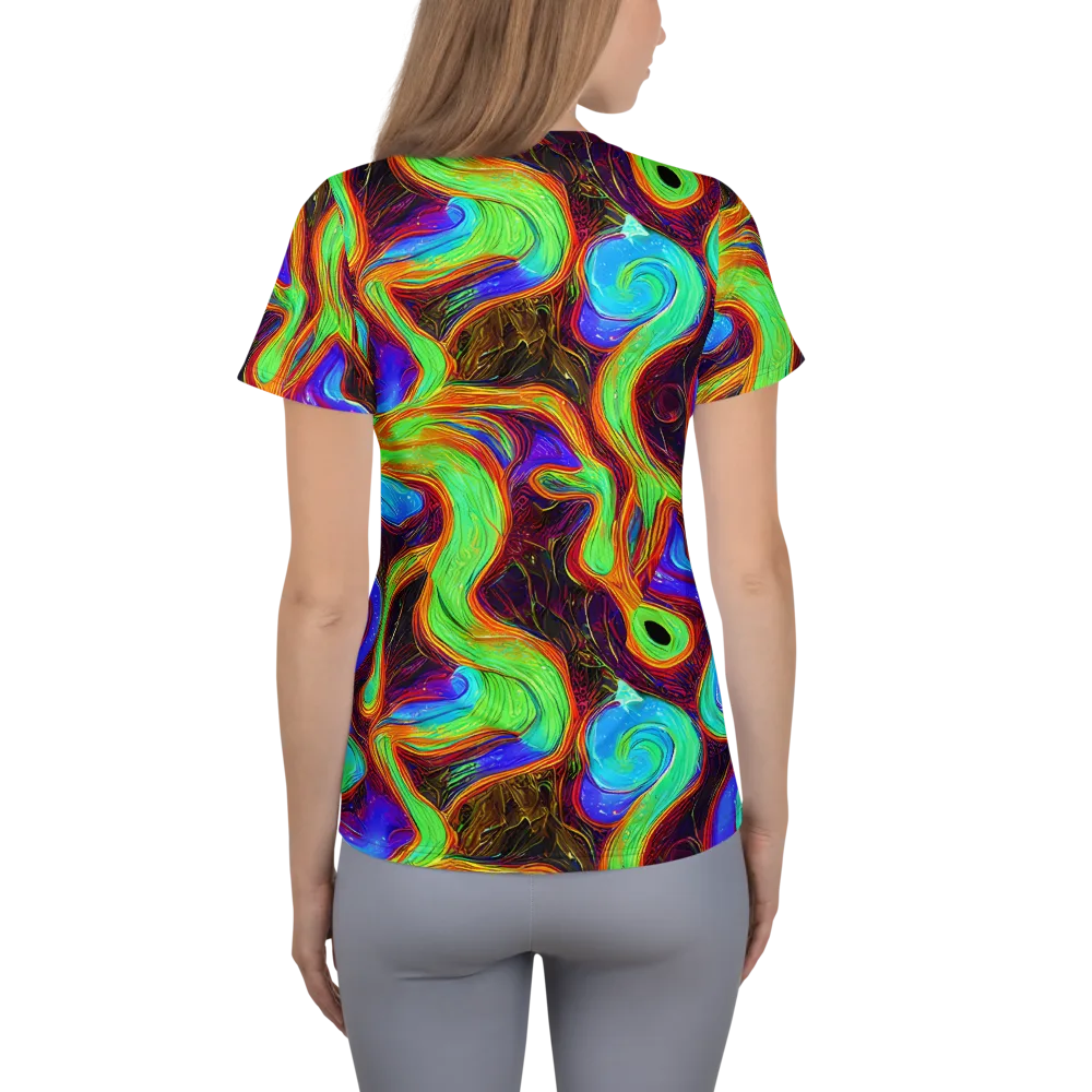 Arcane Flow on Women's Athletic T-Shirt — Back