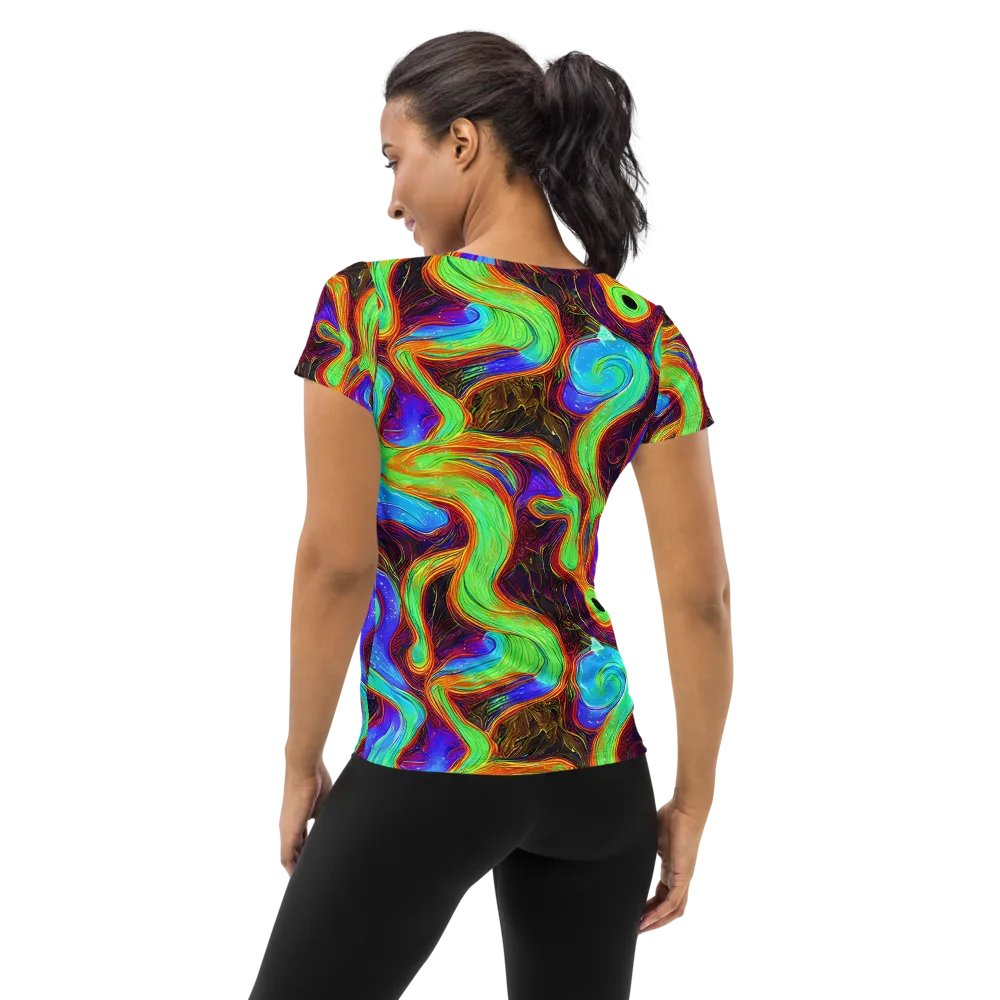 Arcane Flow on Women's Athletic T-Shirt — Back