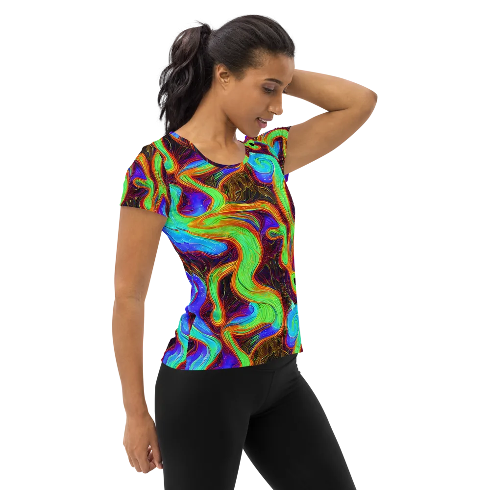 Arcane Flow on Women's Athletic T-Shirt — Right
