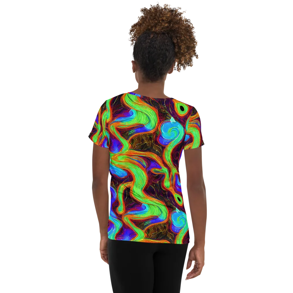 Arcane Flow on Women's Athletic T-Shirt — Back