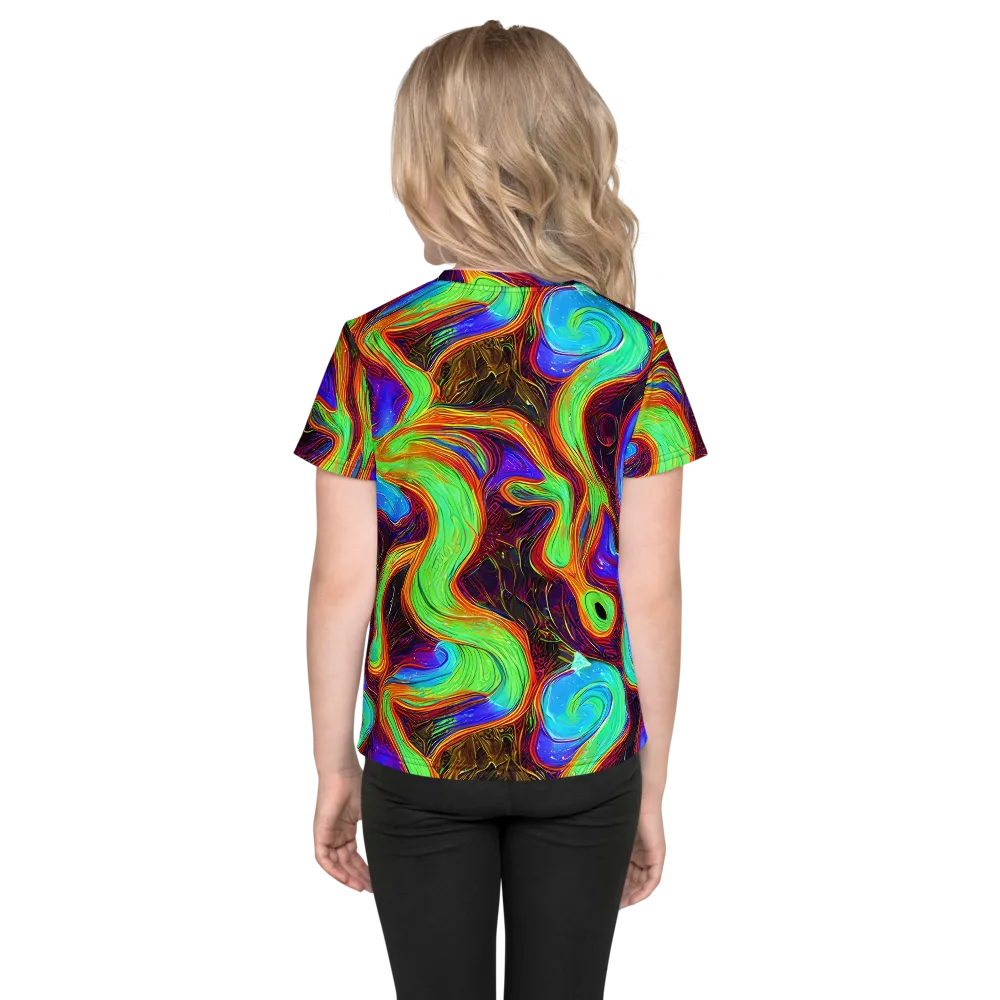 Arcane Flow on Kids Crew Neck T-Shirt — Back