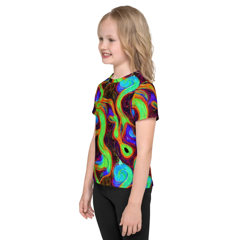 Arcane Flow on Kids Crew Neck T-Shirt — Left