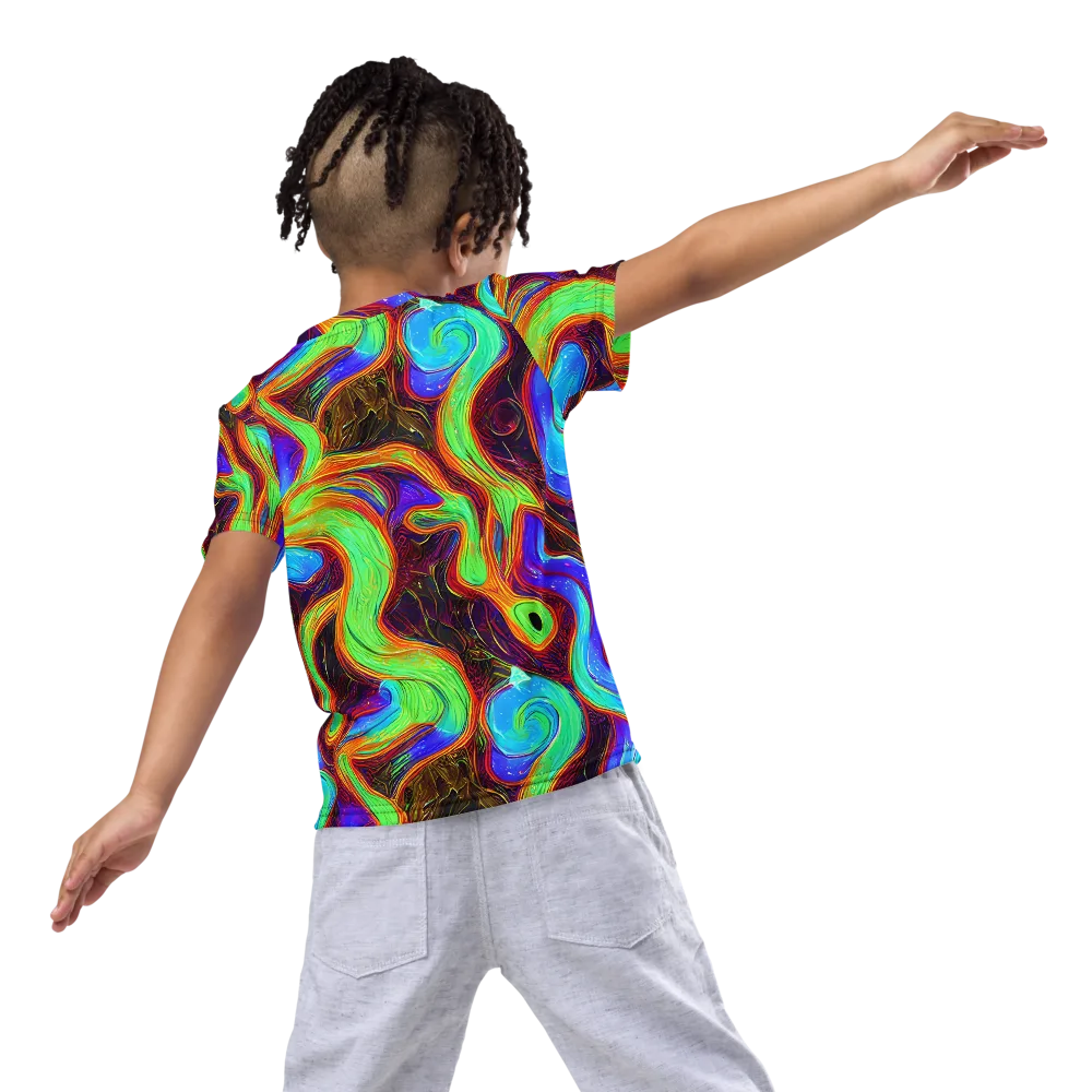 Arcane Flow on Kids Crew Neck T-Shirt — Back