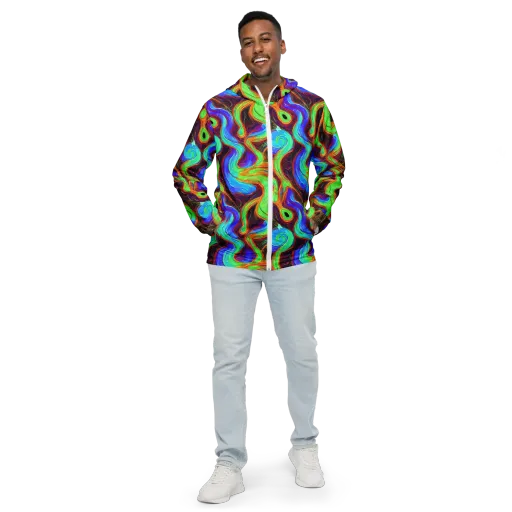 Arcane Flow on a Men's Windbreaker