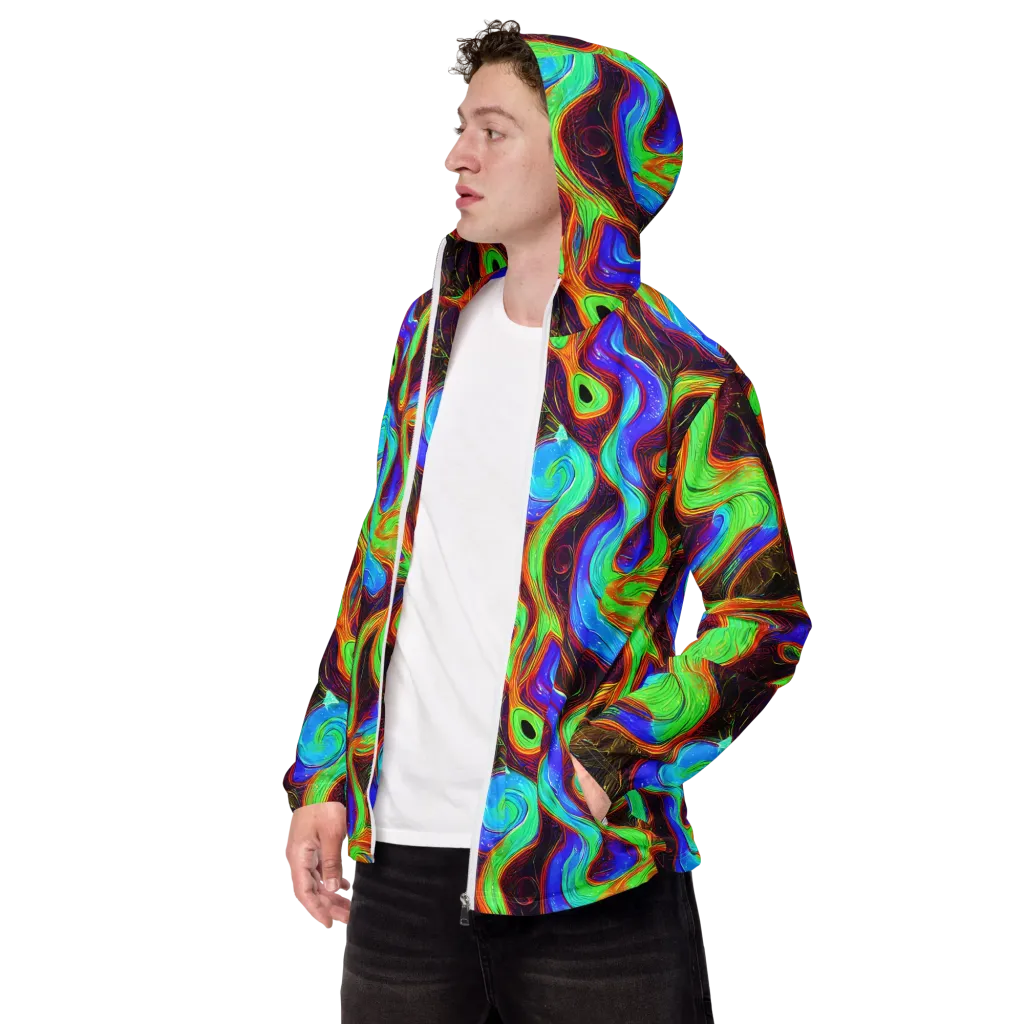 Arcane Flow on Men's Windbreaker — Left Front