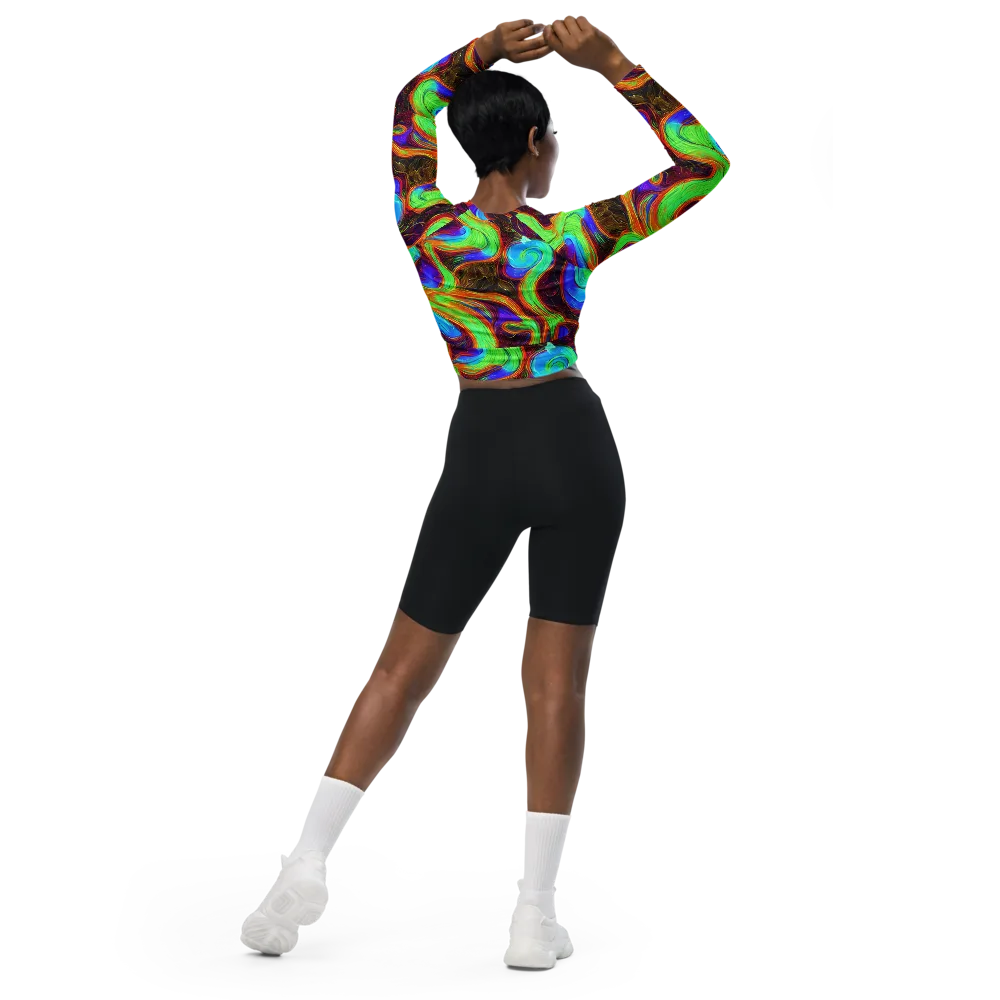Arcane Flow on Long Sleeve Crop Top — Back